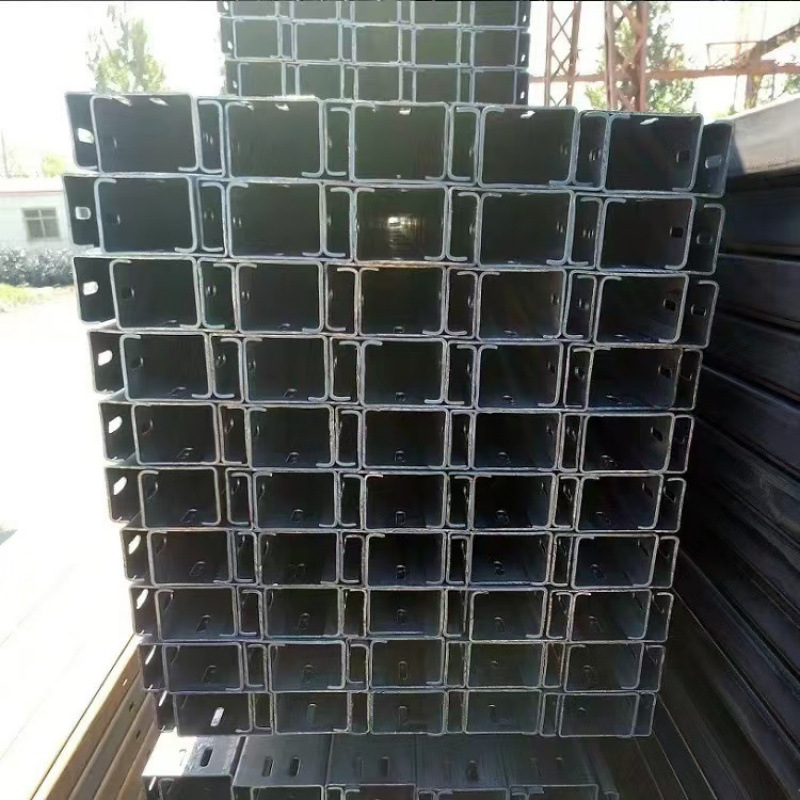 Foshan galvanized C steel engineering steel structure curtain wall workshop hot-dip galvanized roof purlin hot-rolled cold-formed steel