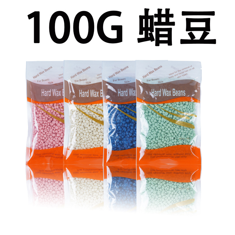 Cross-border 100g hair removal wax bean paper-free solid hard wax hair remover wax