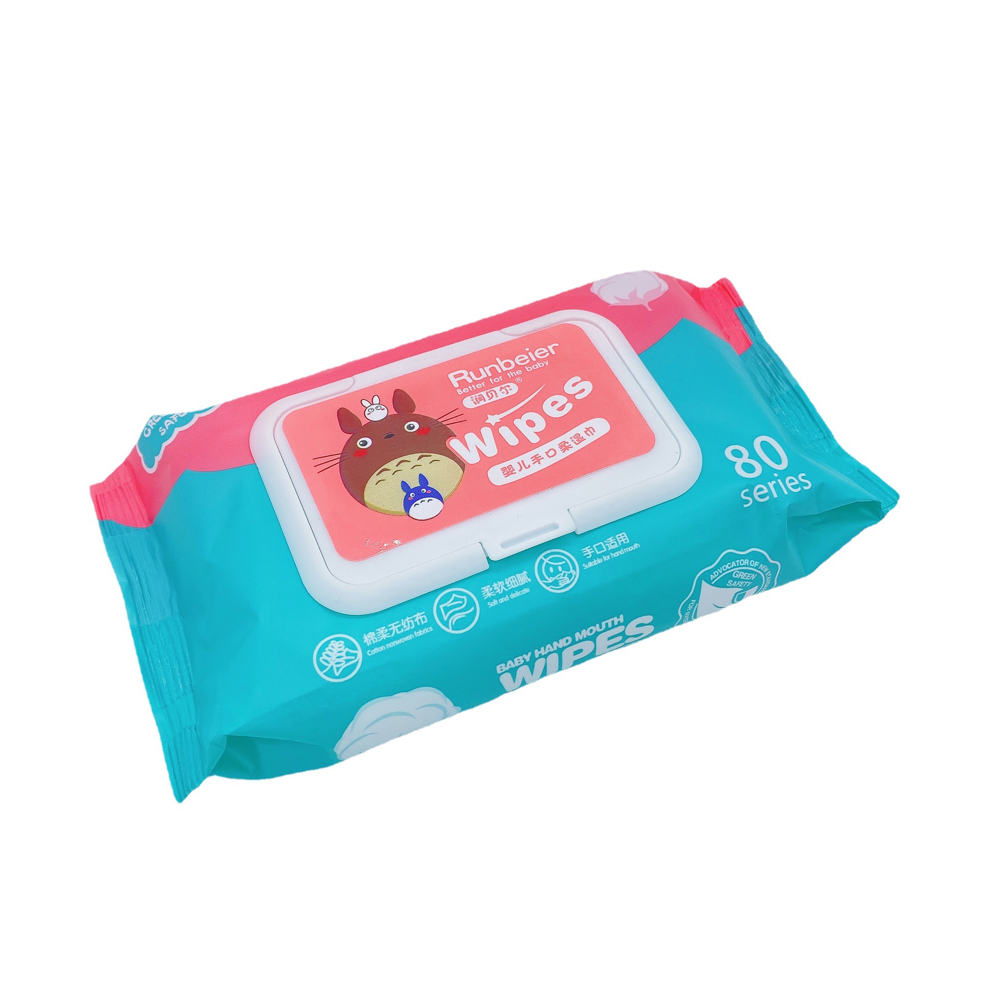 Factory self-selling wet wipes moistened Bell wet wipes baby hand wet wipes a 60 pack 80 community group non-woven sample