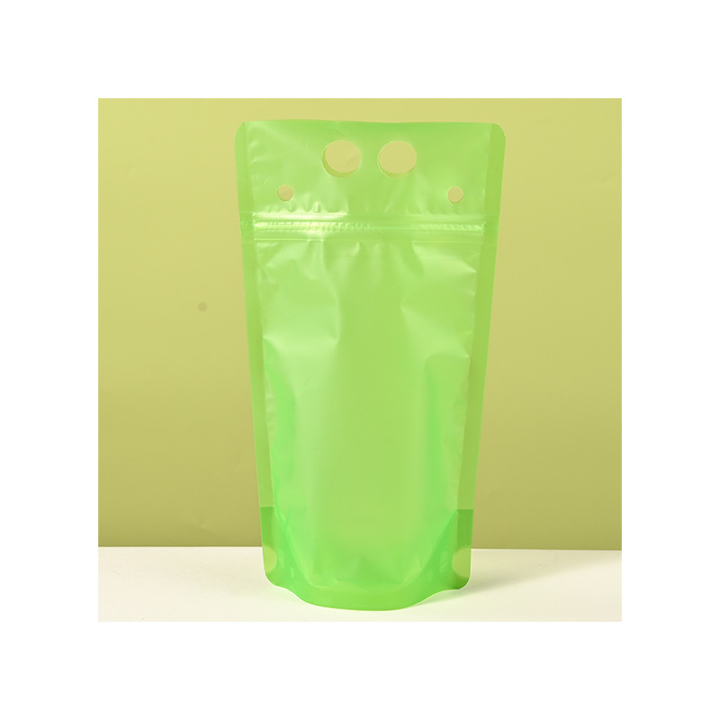 Spot Disposable Beverage Packaging Bags, Juice Milk Tea Coffee Self-Standing Ziplock Bags, Satchel Takeaway Beverage Bags, Customized