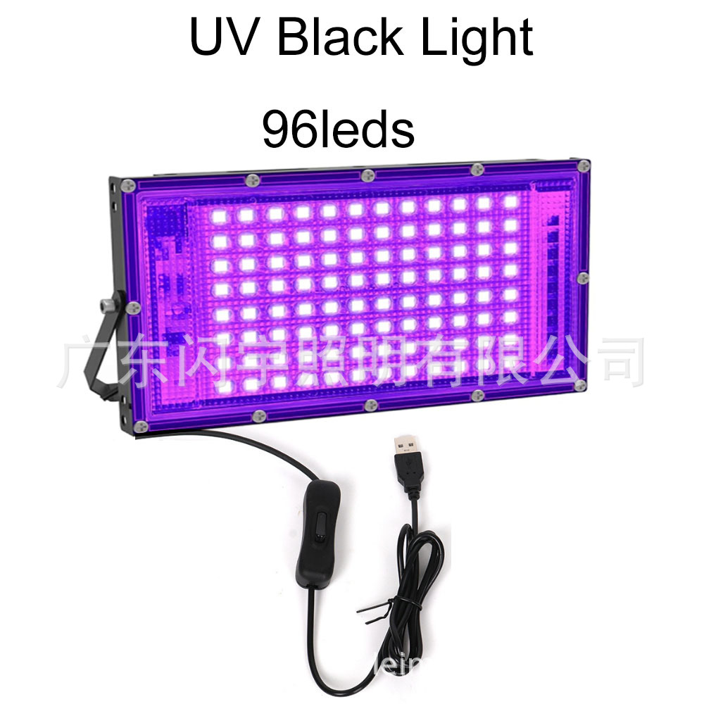 Cross-border USB5V purple light cross-border USB interface UV curing light source square stage atmosphere light