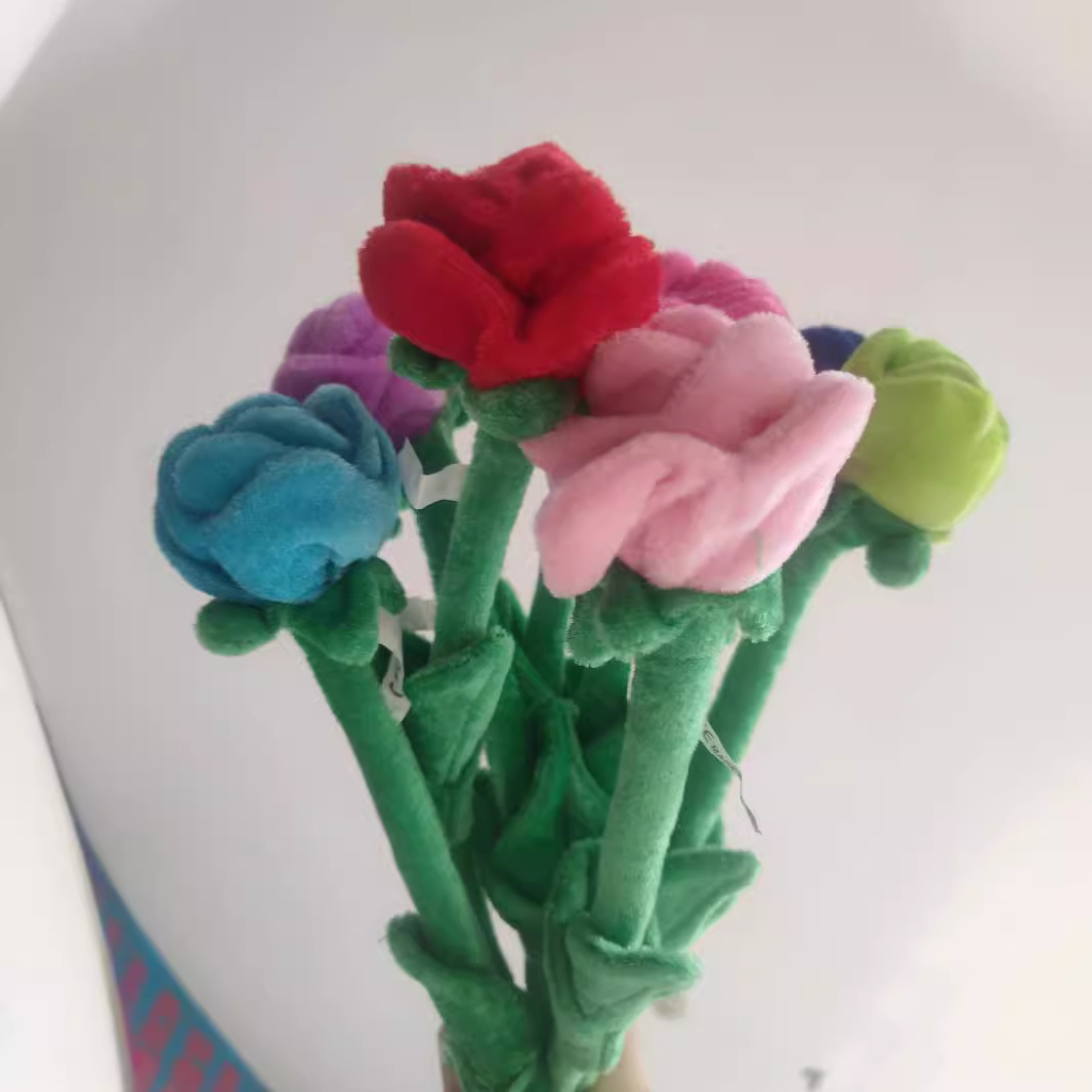 Fabric Cartoon Rose Plush Toy Scene Layout Simulation Home Flower Decoration Hotel Decoration Wholesale