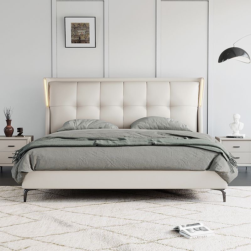Italian Leather Bed Double 1.8 m Master Bedroom Queen Bed 1.5 m Leather Art Bed Home Light Luxury Storage Wedding Bed for Young People