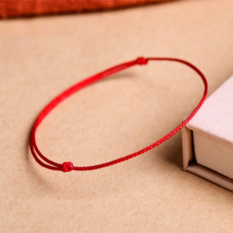 Casual Small Red Rope Bracelet, Hand Rope, Men's and Women's Anklet, Student Couple Creative Gift, Personalized Handmade Fashion