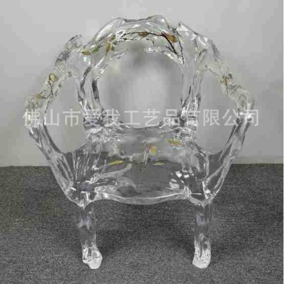 Оптовая продажа дизайнерского арт-стула, прозрачный ледяной кристалл, арт-стул для главной комнаты гостиной, высококачественное место для сидения в отеле