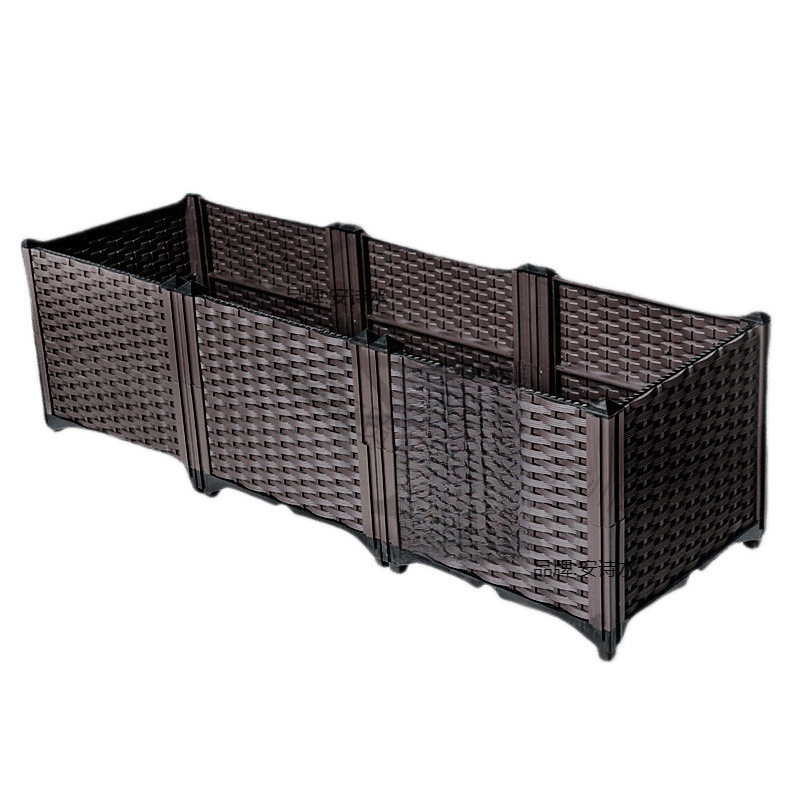 Suitable for Vegetable Flower Boxes, Outdoor Courtyard Plastic Flower Pots, Special Planting Boxes for Growing Vegetables, Balcony Vegetable Pots, Long Wall-Mounted Pots