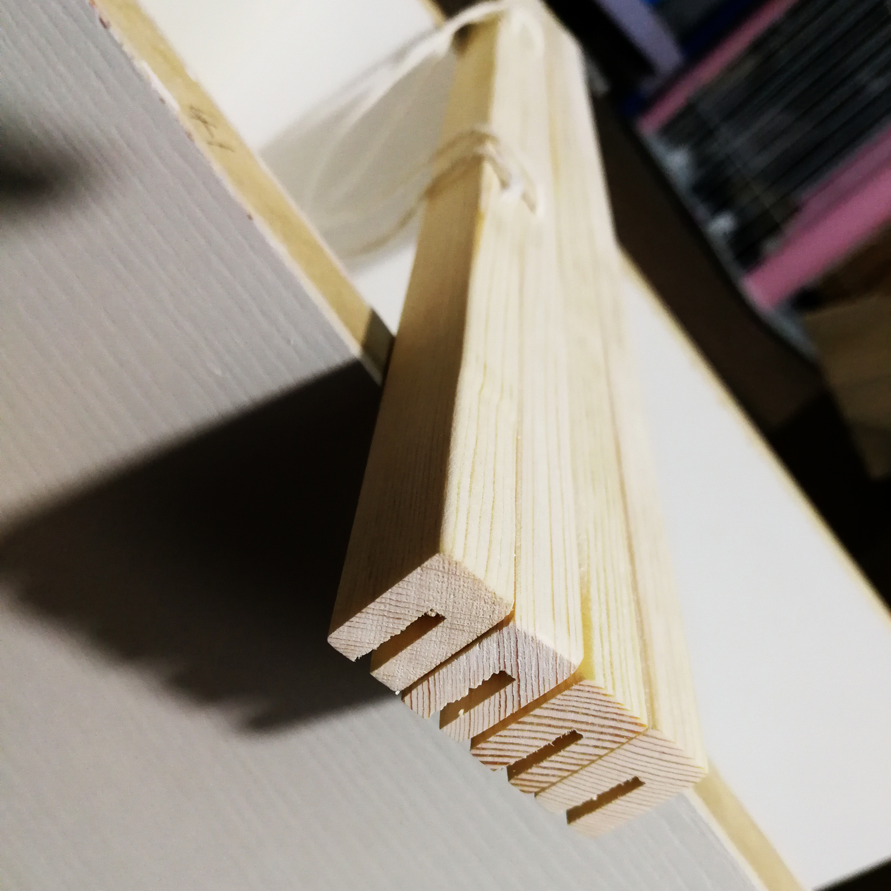 DIY Solid Wood Vision Chart Hanging Scroll Poster Wooden Rod Wooden Scroll Clip Strip Hanging Flagpole Solid Wood Decorative Painting