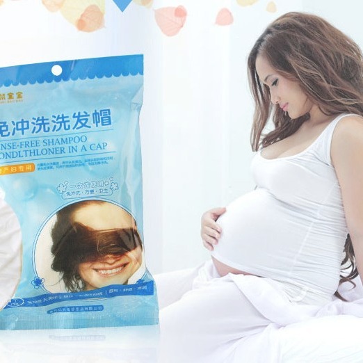 Kangaroo Baby No-Rinse Confinement Shampoo Cap Pregnant and Postpartum No-Rinse Cap Shampoo Confinement Hat Confinement Supplies