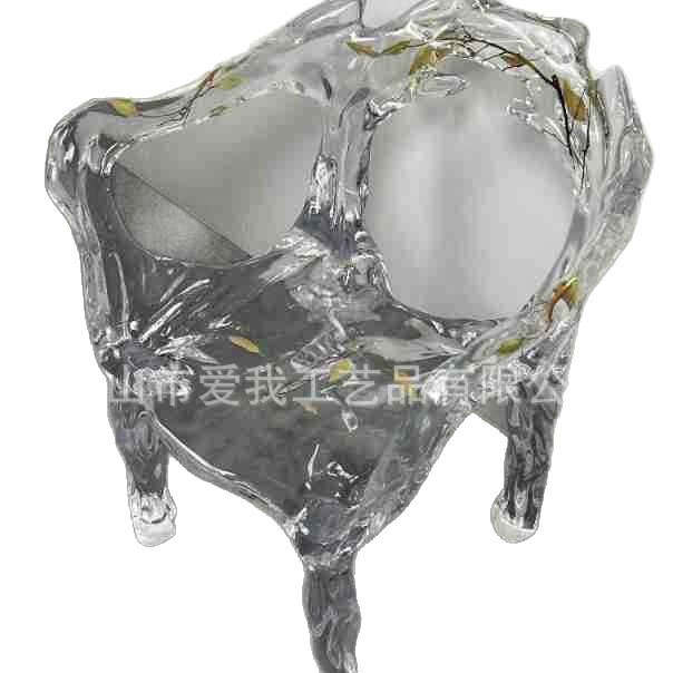 Wholesale Designer Art Chair Transparent Ice Crystal Art Living Room Main Chair High-end Place Seat Hotel High-end Chair