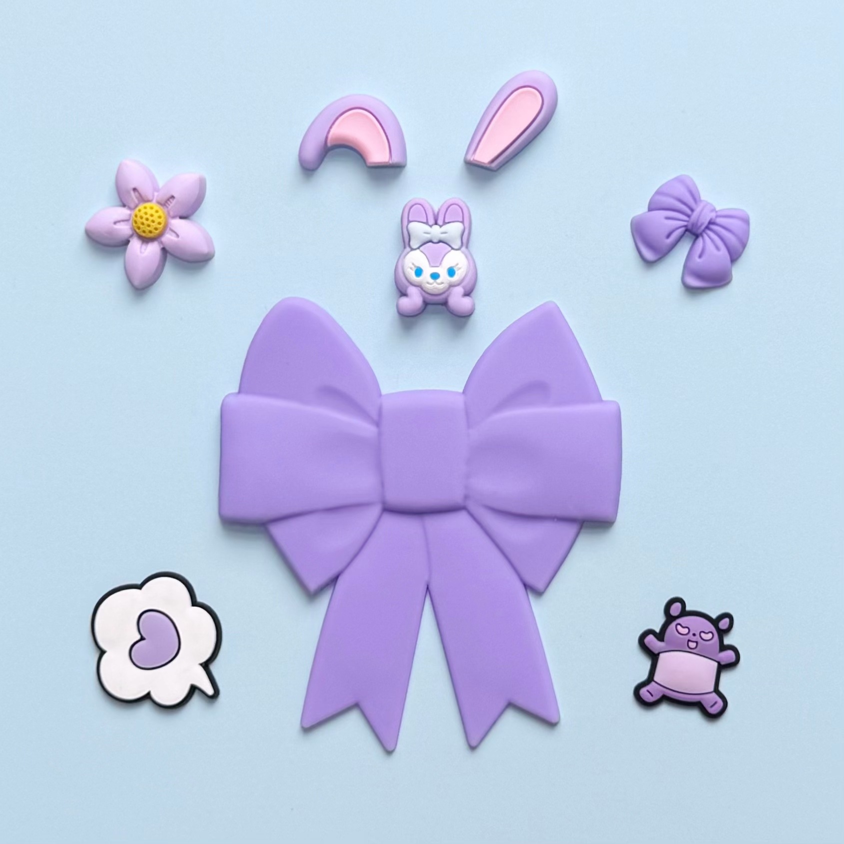 Pvc Soft Glue Cartoon Cute Stereo Rabbit Refrigerator Air Conditioner Patch DIY Home Patch Mobile Phone Tablet Case Patch