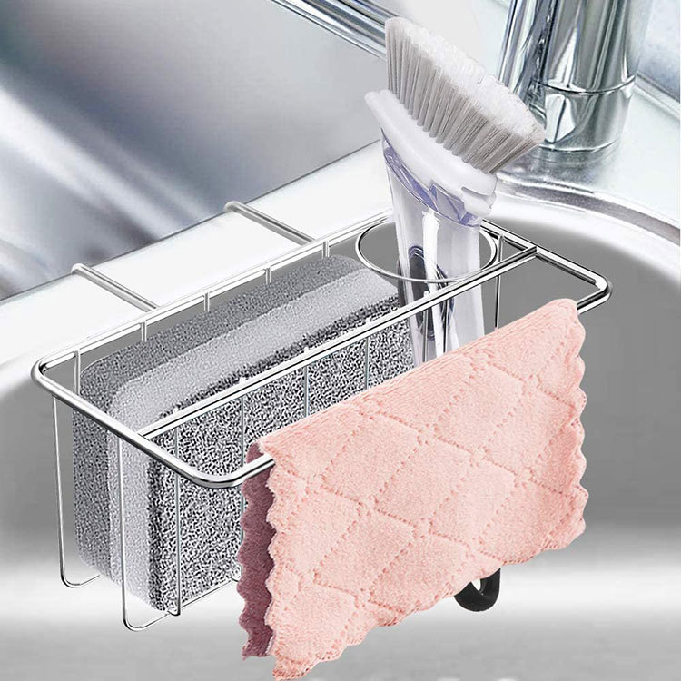 Изготовленная на заказ подставка для губки из нержавеющей стали 304 без отверстий для ванной кухни