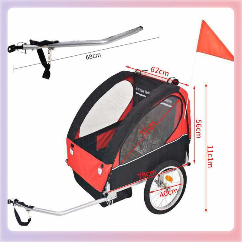 ✅ Dropshipping Outdoor Cycling Parent-Child Trailer Bicycle Rear Trailer Children's Walking Removable Hiking Push