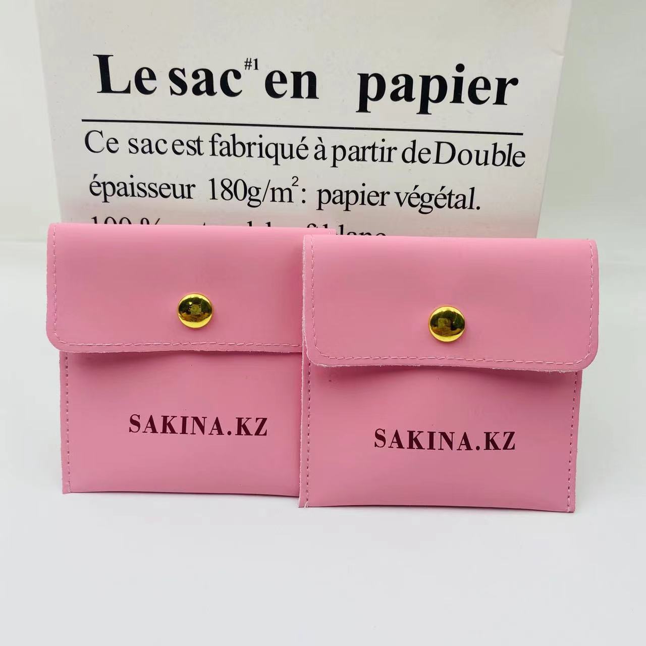 Simple High Style White Flip Cover Bag Earrings Ring Bracelet Storage Bag High Jewelry Gift Box Packaging Bag