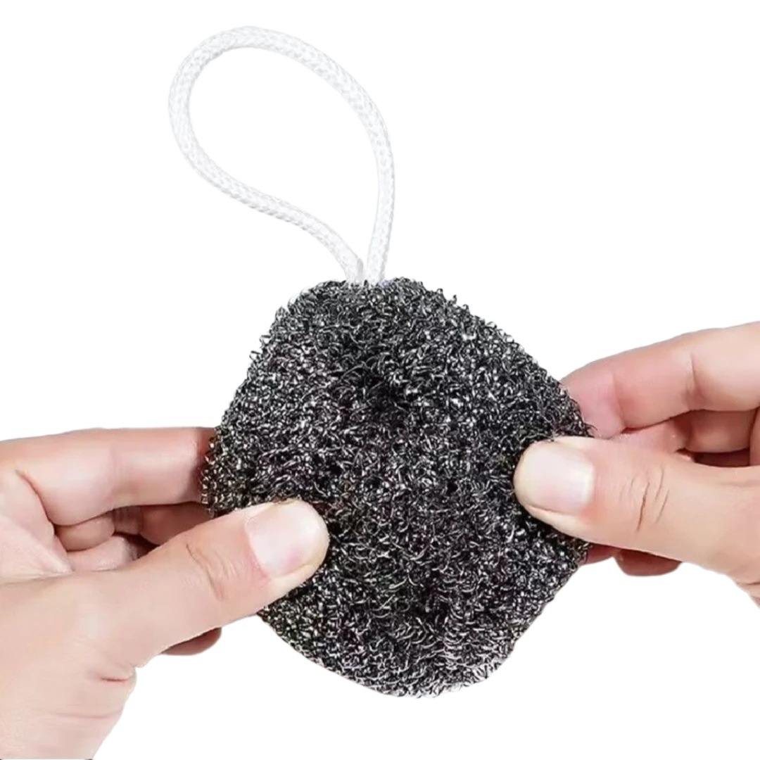 Selection // Comes with Lanyard Steel Ball Stainless Steel Cleaning Ball Kitchen Pot Washing Dishwashing Iron Ball Household