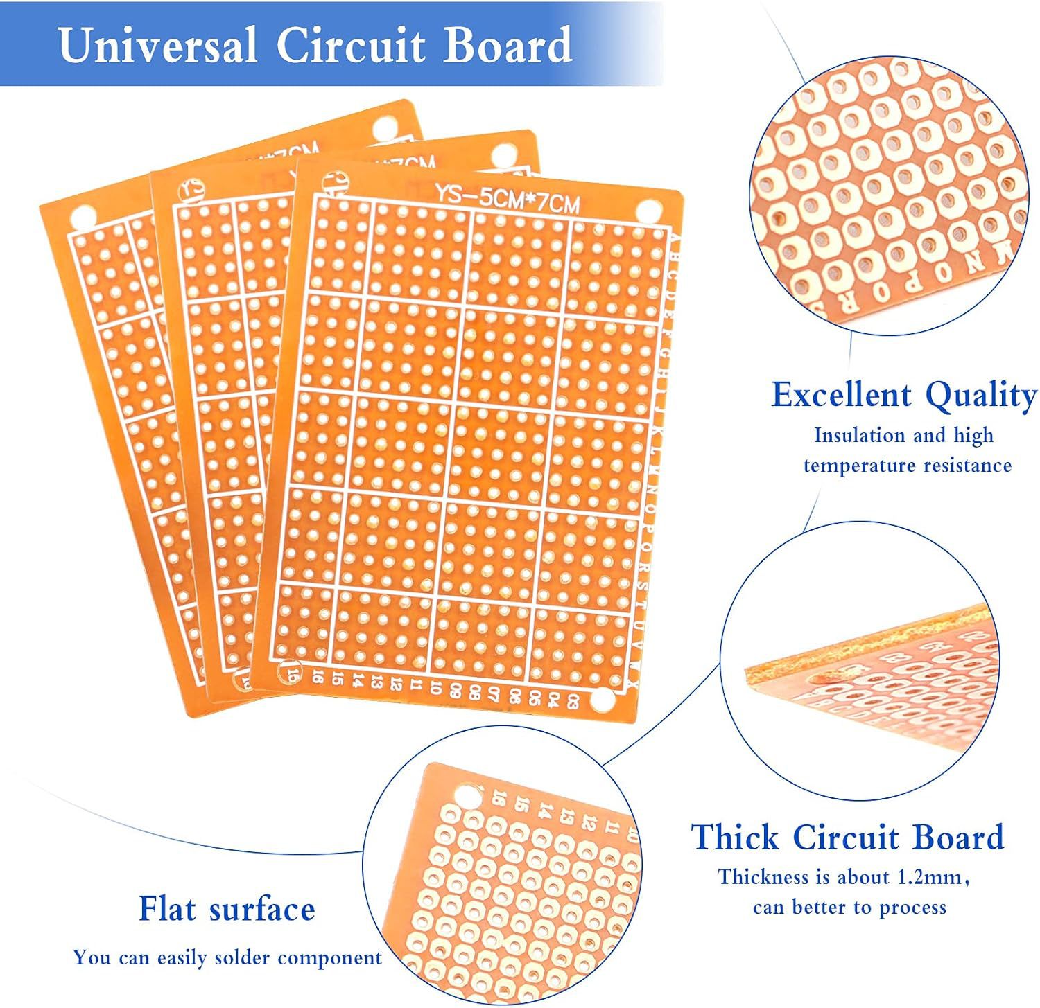 Lochrasterplatte 50 Stück Single-Sided Circuit Board Universal