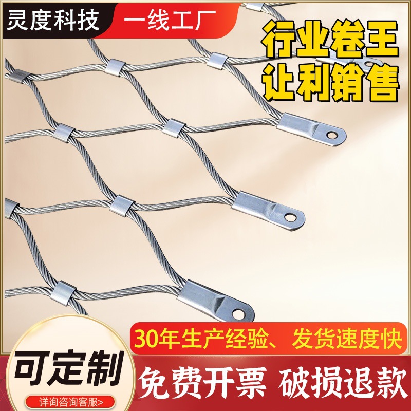 Green Plant Climbing Stainless Steel Rope Net Tianjing Balcony High-Altitude Anti-Fall Net Anti-Fall Wire Rope Net Greenhouse Windproof Net