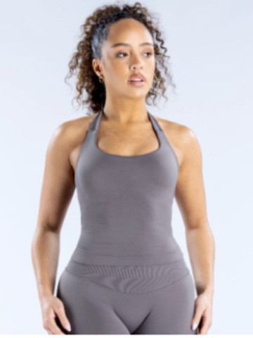 DFYNE Flat Collar Sports Yoga Vest Full Extinction Super Soft Nylon Hanging Neck Fitness Outdoor Running Yoga Top