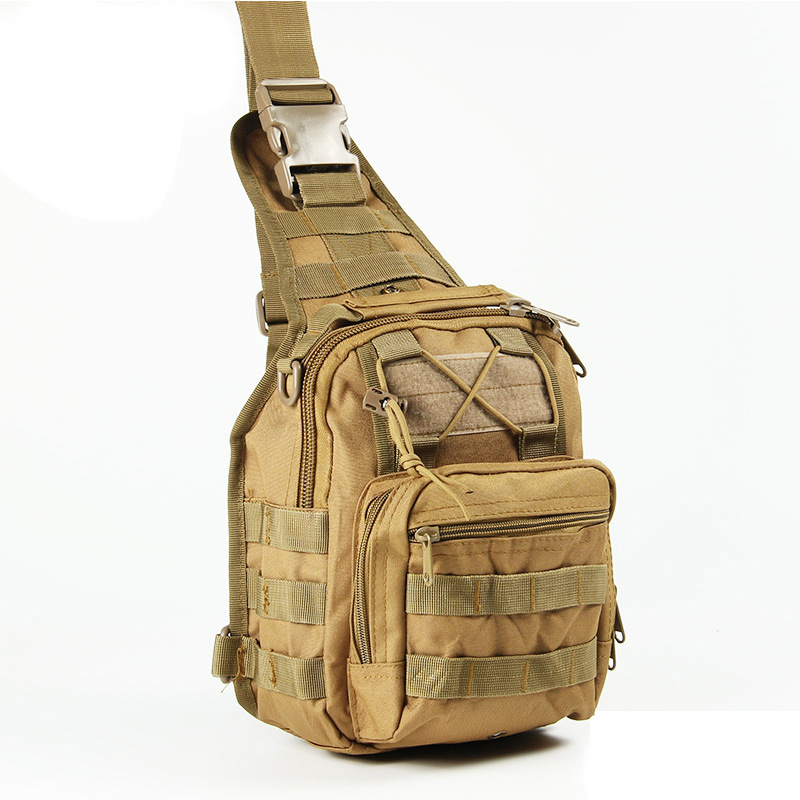 Factory Direct Sales Cross-Border Hot Products Outdoor Camouflage Chest Bag Military Fans Outdoor Tactical Chest Bag Single Shoulder Crossbody Bag