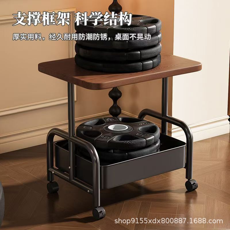 Cross-Border Mobile Coffee Table Living Room Sofa Side Table Trolley Storage Small Table Home Bedroom Bedside Table Storage Rack