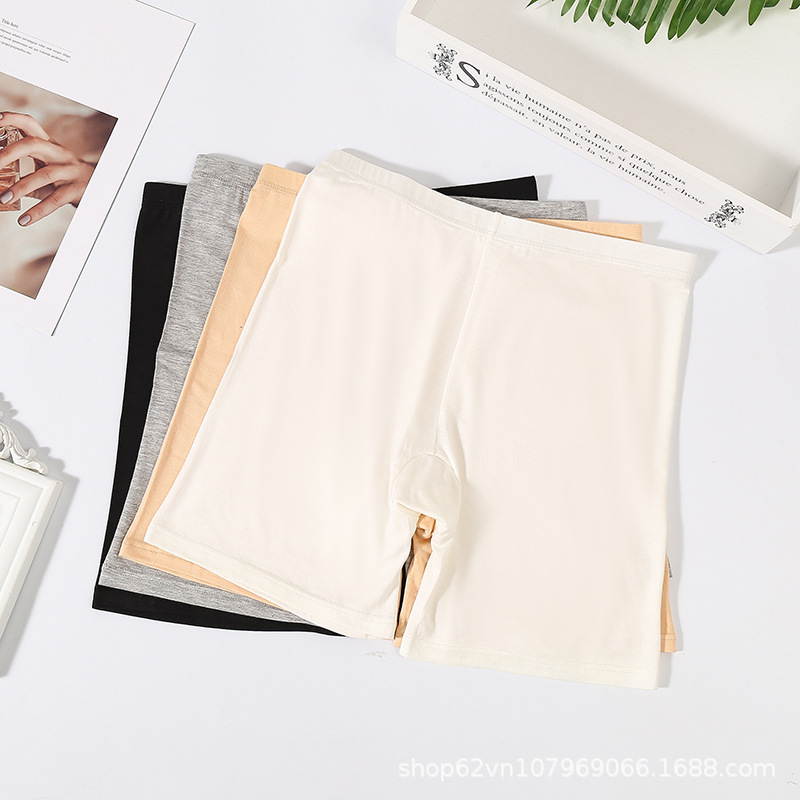 Safety pants anti-light leggings Modal cotton three-point not hemmed black female summer 200g safety pants wholesale