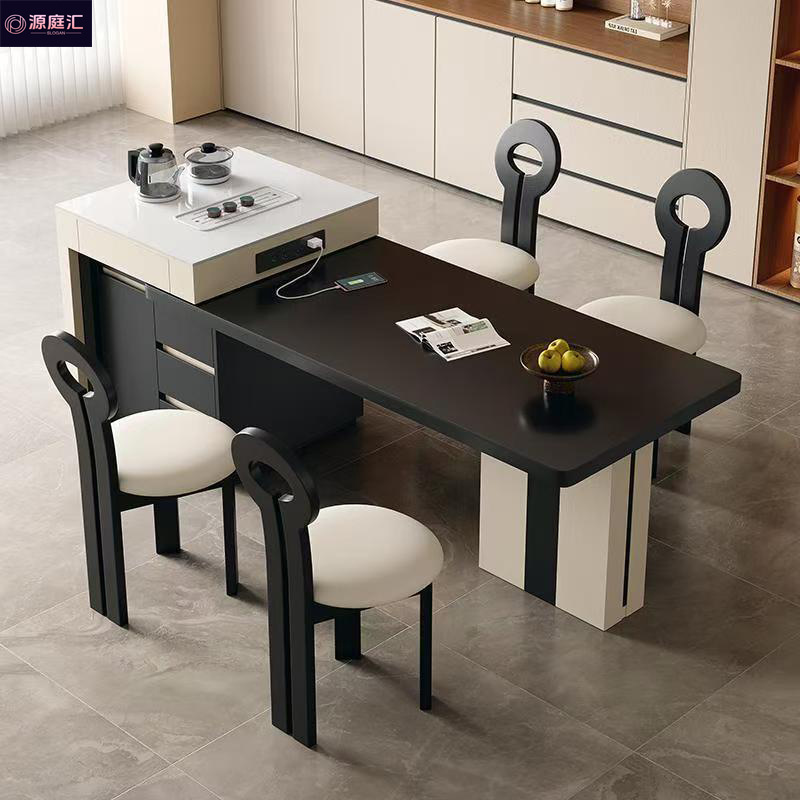 2026 Dining Table for Home Use in the Bedroom, High-End Solid Wood Creative Island Table, Tea Table, Italian Light Luxury, Popular on Xiaohongshu