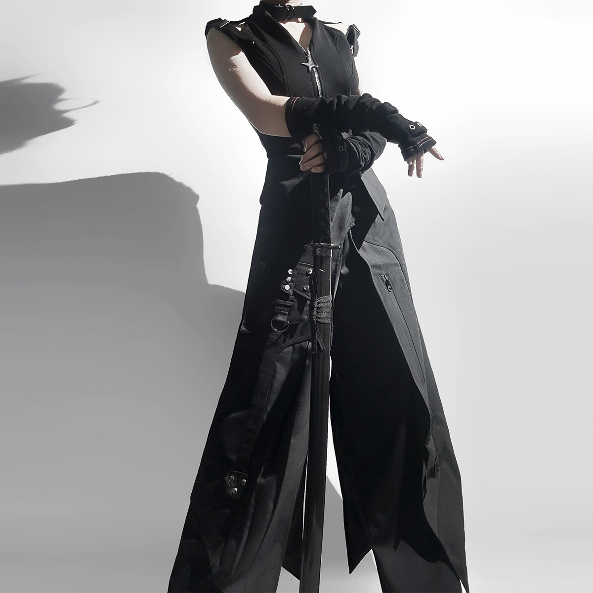 Bear Dou Sauce Original Design Night Blade Lolita Female Lolita Top Apron Pants Daily suit 7210