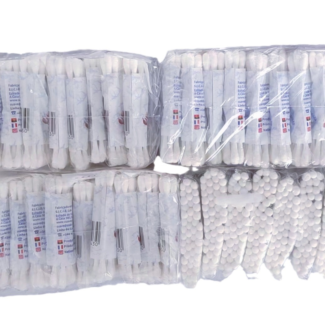 Hejun 48-Pack Double-Ended Plastic Stick High-Quality Factory Direct Disposable Cleaning Cotton Swabs