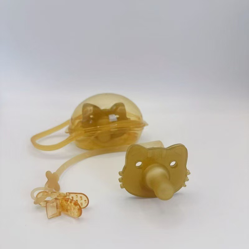 Nano Silver Baby Pacifier Ultra-Soft Silicone Imitation Breast Milk Pacifier Set for Newborn Babies