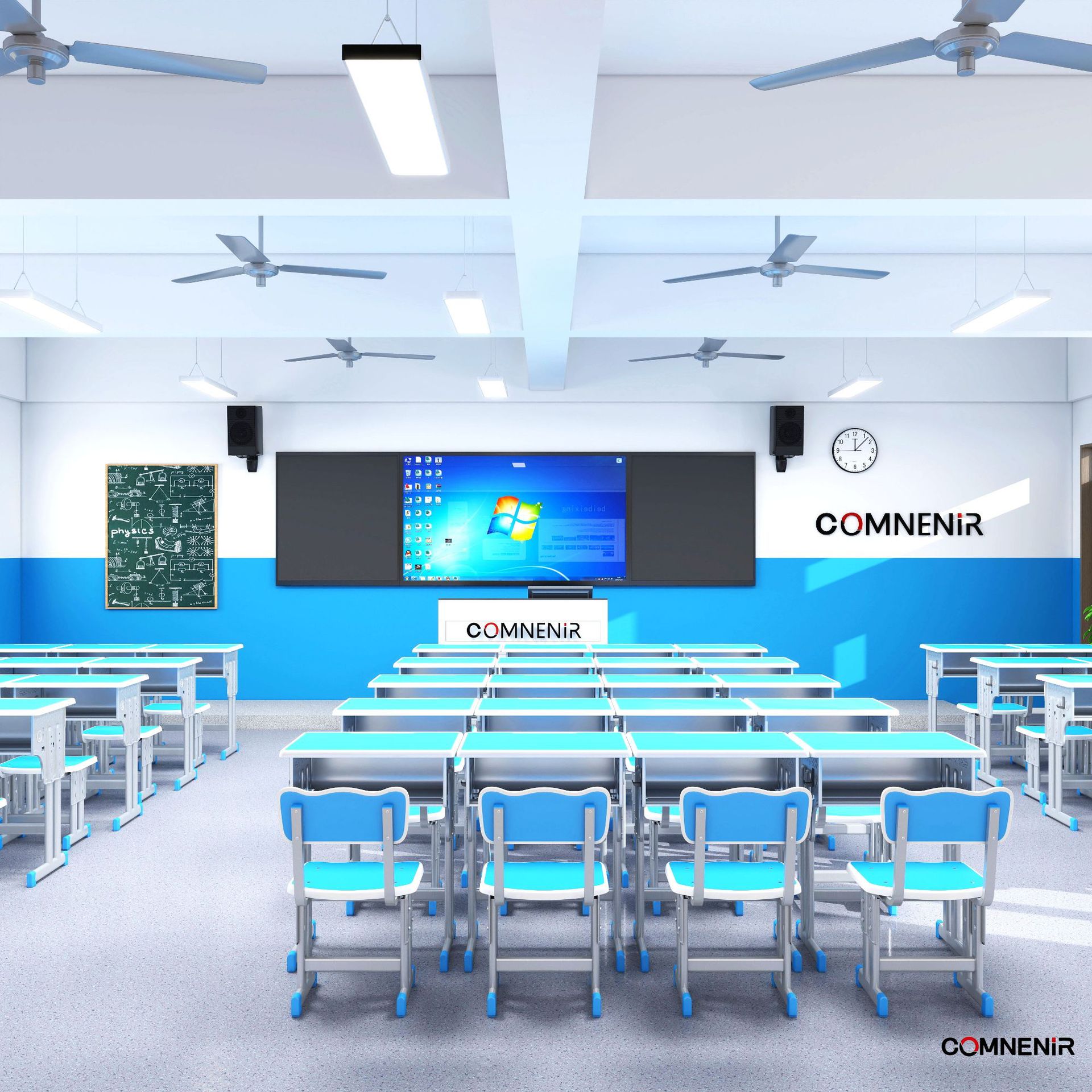 Home Children's Desk Single Desk and Chair Primary and Secondary School Students Desk and Chair Kindergarten Tutoring Class Thickened Training Table