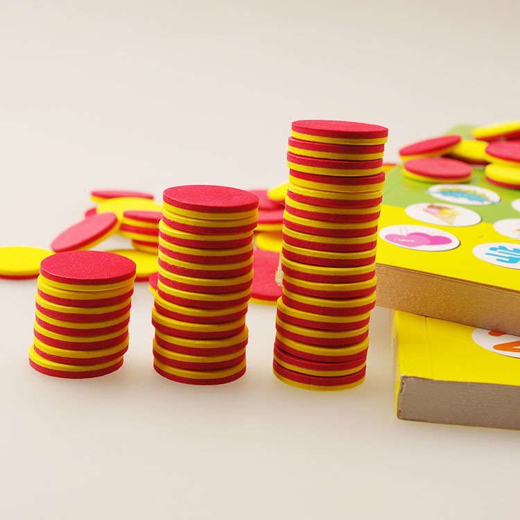 Цветная пористая EVA детская ранняя образовательная игра счёта двухцветные чипы для сложения вычитания умножения и деления