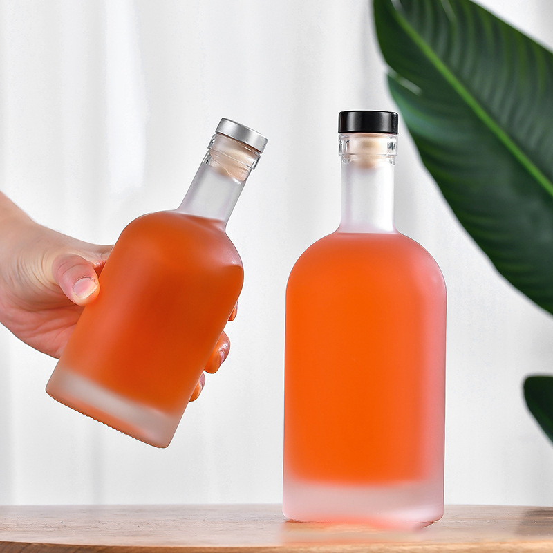 Thickened Glass Ice Wine Bottle Sealed with Lid Fruit Wine Bottle 500ml Vodka Bottle Homemade Bayberry Wine Bottle