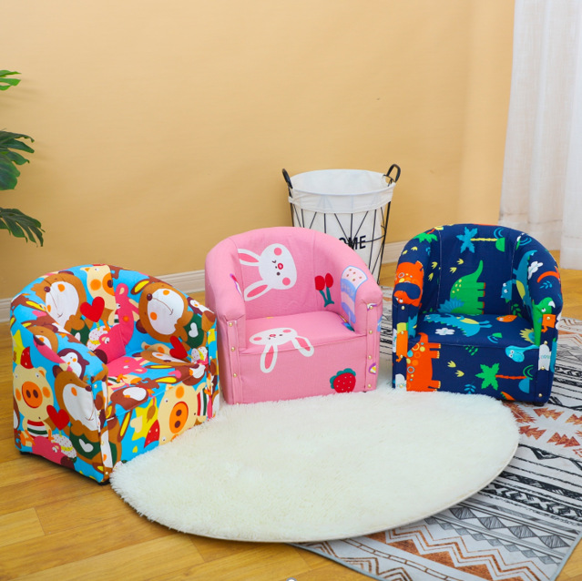 Мультяшный детский диван, медвежий диван, милый уголок для чтения, ленивый маленький диван для мальчиков и девочек