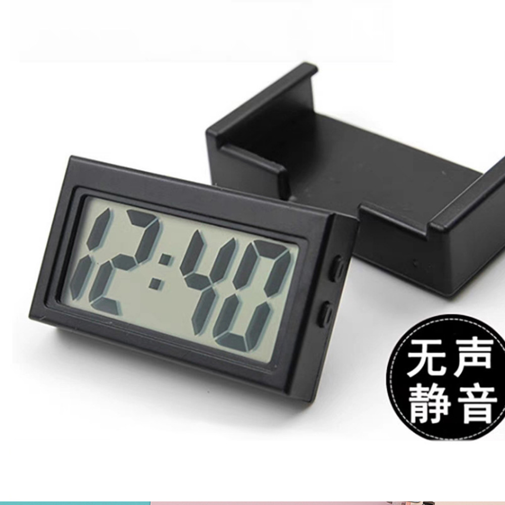 Прямые поставки, портативные простые часы, квадратные углы, бесшумные настольные часы для студентов и детей, электронные автомобильные часы