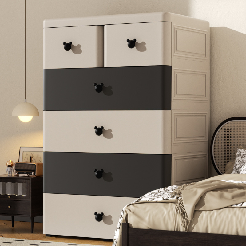 Drawer Storage Cabinet Clothes Sundries Living Room Snack Storage Cabinet Baby Baby Children's Storage Rack Bedside Table