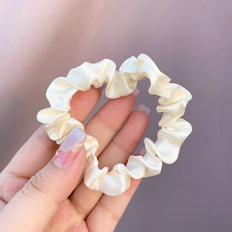 Satin small size Hair Ring Mulberry Silk Elegant Ponytail Hair Varied Hair Rope Headwear Women's No Marks Hair Care Hair Ring