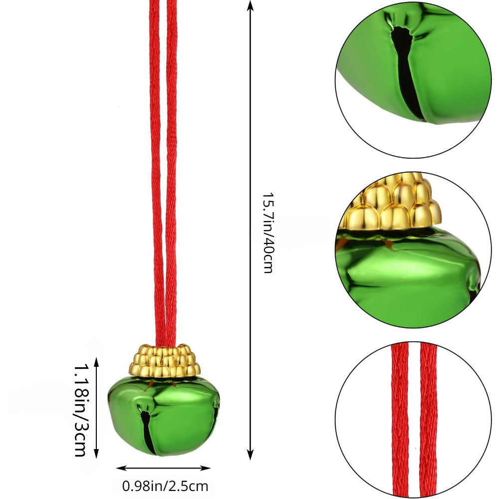 Cross-Border Amazon Foreign Trade Hot Selling Colorful Cross Bell Children's Necklace Christmas Decoration Bell Jewelry Pendant