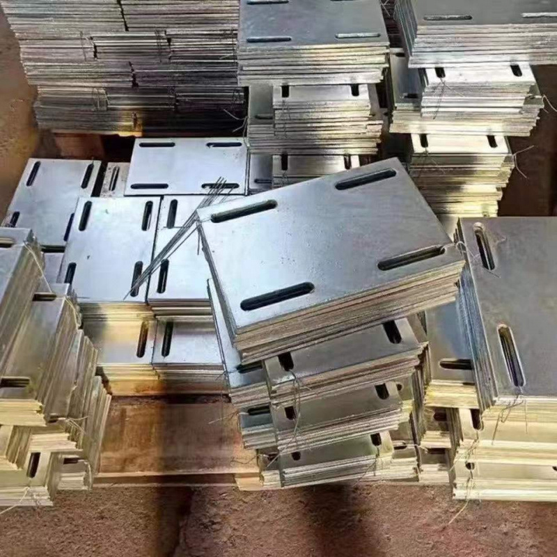Galvanized Iron Plate Embedded Plate Curtain Wall Accessories Steel Pipe Base Engineering Steel Plate Steel Structure Connector Embedded Parts Free Shipping