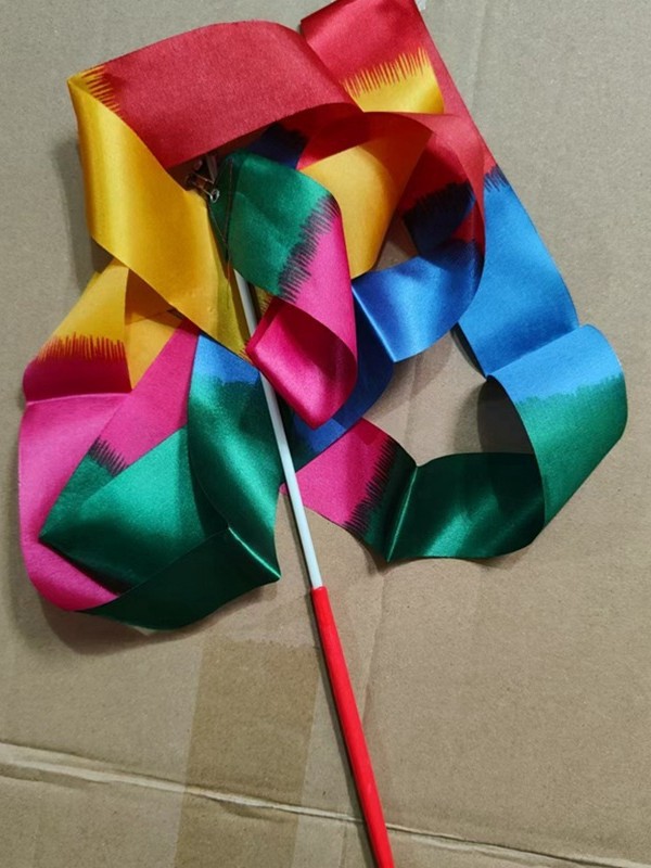 Dance Ribbons Wholesale 4m Streamers Children's Artistic Gymnastics Dance Performance Colorful Gymnastics Ribbons Sporting Goods