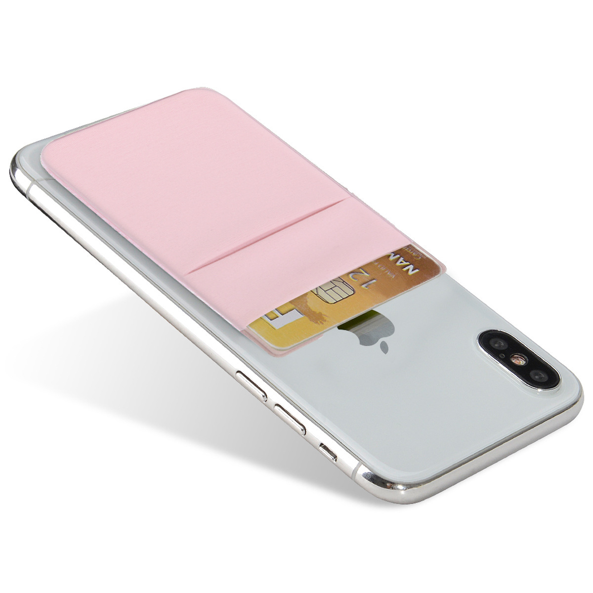 Lycra mobile phone back sticker self-adhesive adhesive card case mobile phone card case double-layer business card case magnetic card case factory outlet