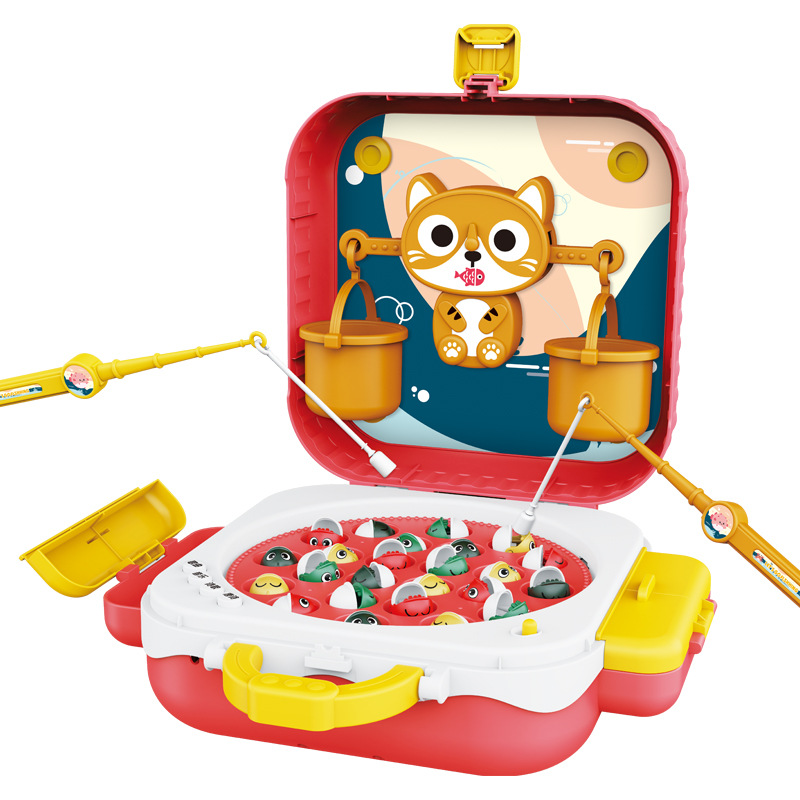 Children's Fishing Toy Electric Magnetic Balance Backpack Baby 1-3 Years Old Educational Early Education Music Rotating Diaoyutai