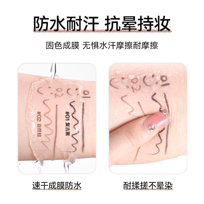 Liangnishi double-headed blade eyeliner glue pen genuine goods natural long-lasting waterproof sweat-proof not easy to smudges wholesale eyeliner
