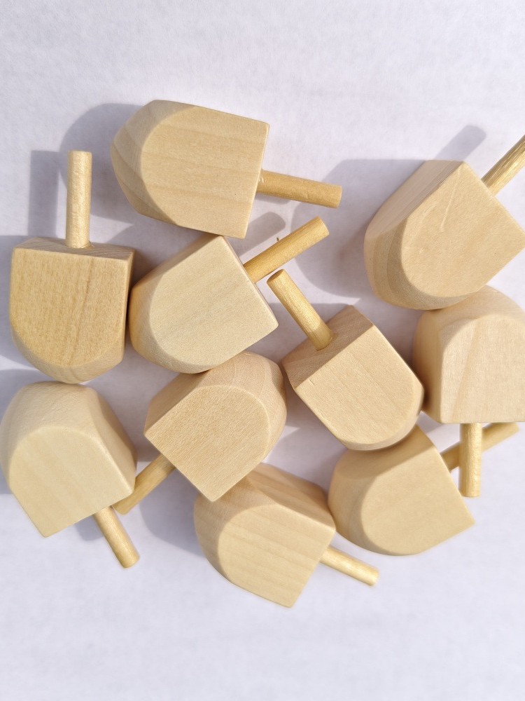 Manufacturer's Spot 1.9*4.15cm Blank Wooden Top Paint-Free DIY Graffiti Creative Hand-Painted Educational Toys