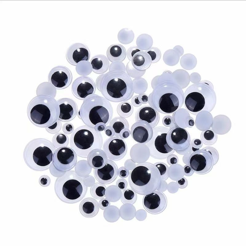 Пластиковые цветные подвижные глаза с клеевой основой для детских игрушек, образовательные аксессуары