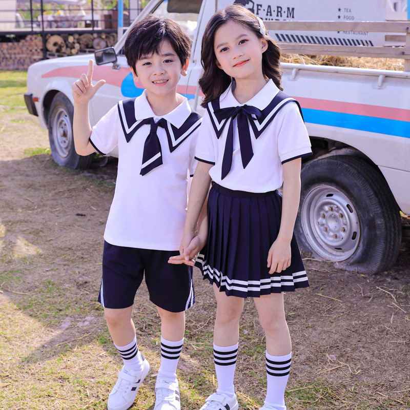 Kindergarten Summer Clothes British College Style Primary School Uniform Summer Graduation Photo Children's Class Clothes