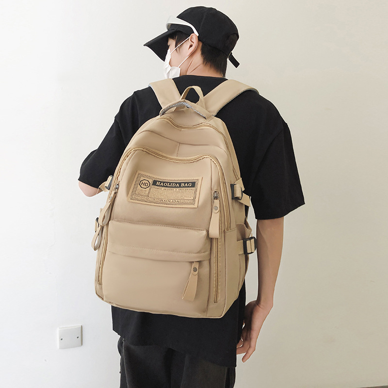 Backpack Spring and Autumn Simple Campus Style Junior High School and High School Student School Bag Large Capacity Outdoor Lightweight Travel Computer Bag