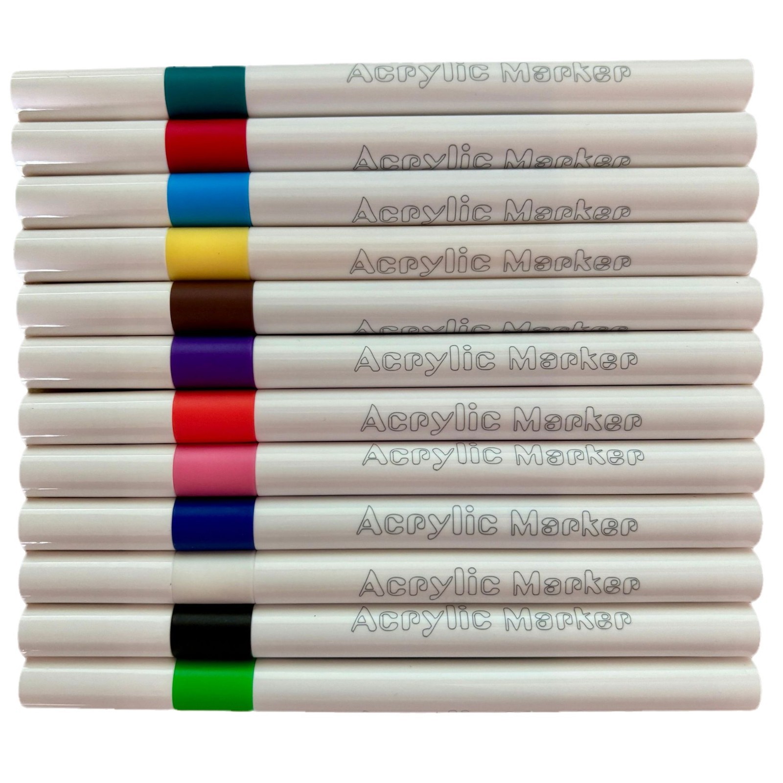 Bulk 60-Color Acrylic Marker Pens for Kidsren and Students Art DIY Waterproof Opaque Graffiti Painting Water-Based Brushes