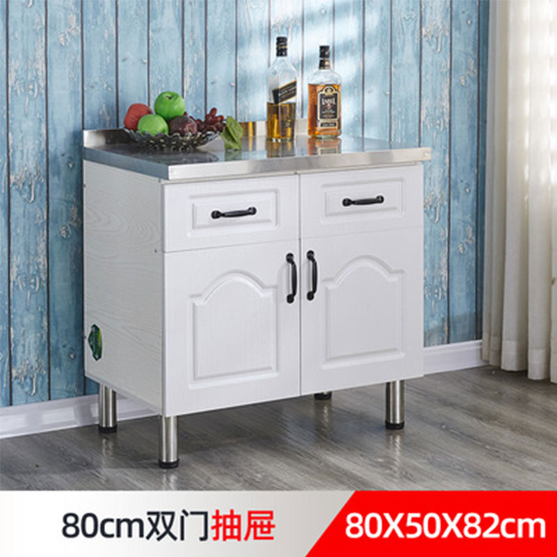 # N5 Simple Stainless Steel Cabinet Kitchen Cabinet Stove Cabinet Integrated Rental Kitchen Cabinet Home Storage Cabinet