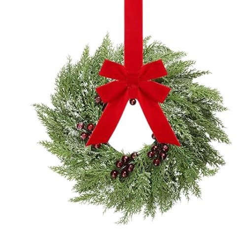 Amazon Christmas Wreath Decoration Candle Wreath Decoration Farmhouse Wreath Decoration Artificial Christmas Decoration