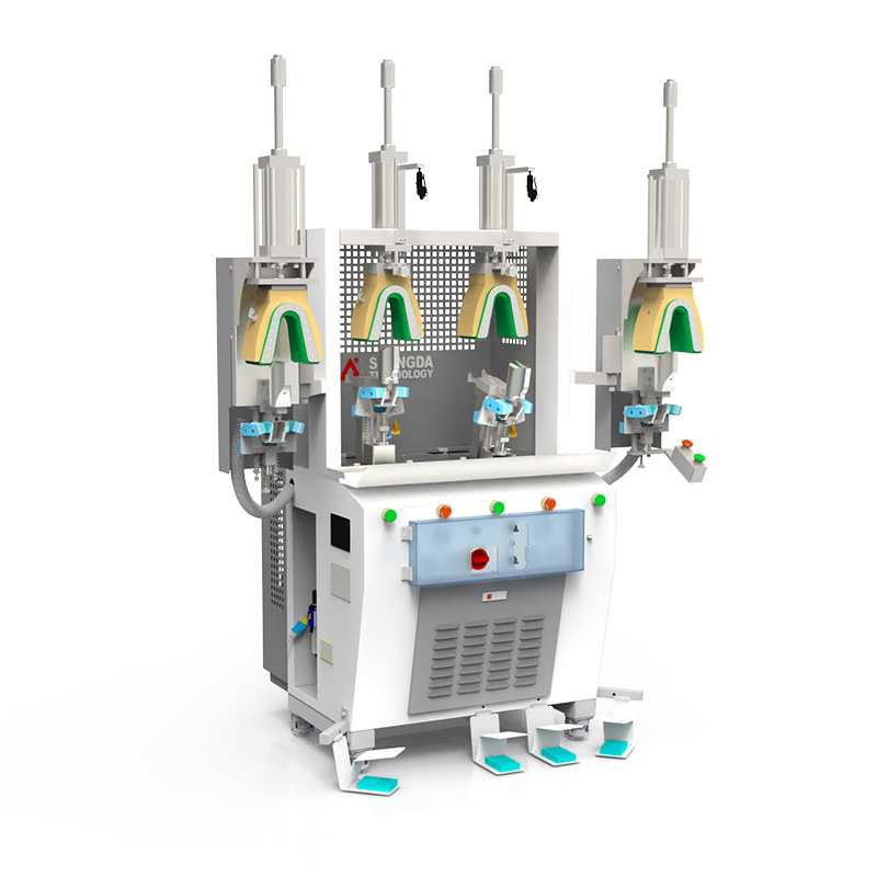 Shengda Technology Guangdong Simple Operation Sweep Blade Type Double Cold Double Hot Heel Shaping Machine Factory Direct Sale