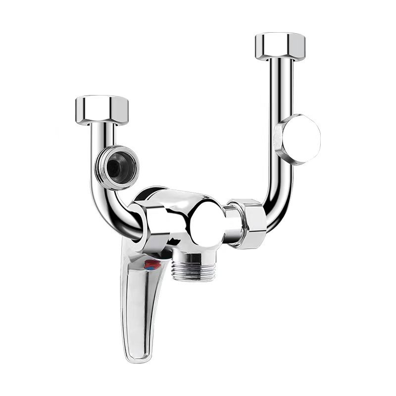 Electric water heater mixing valve open-mounted hot and cold faucet shower U-valve mixing valve all copper universal three-way water valve